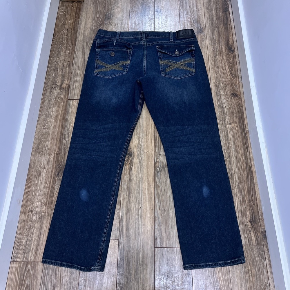 Rock & Republic Jeans Mens 38x32 Blue Rebellion Straight Leg Denim - Picture 10 of 13